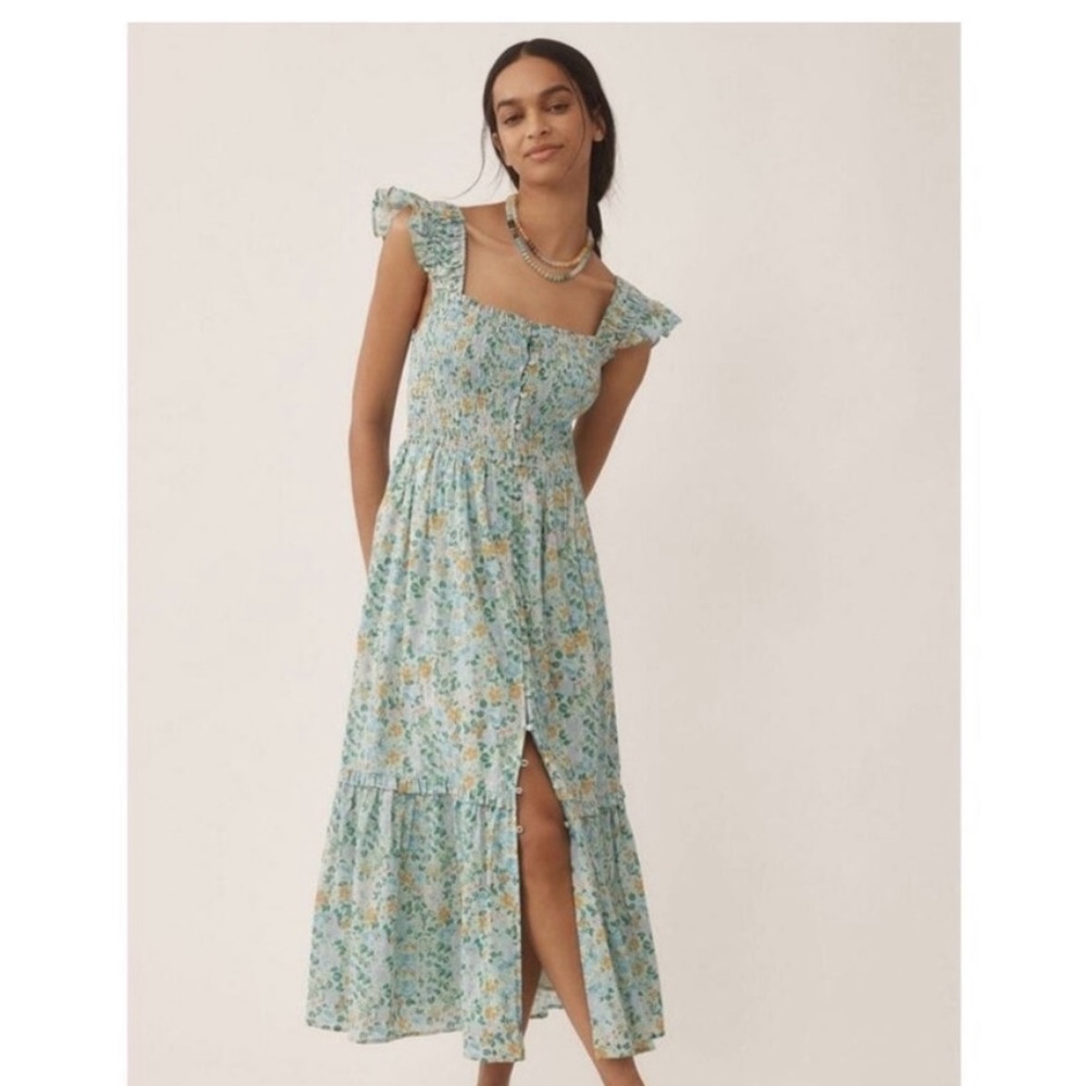 Floral Anthropologie Smocked Dress